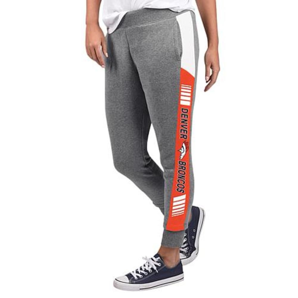 NFL Gray and Orange Track Pants with Tapered Leg